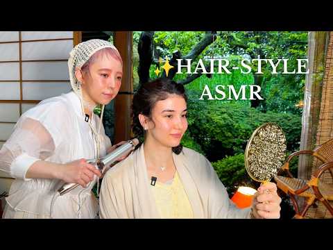 ASMR I GOT A PRINCESS HAIR STYLE AGAIN IN JAPANESE HOUSE (RAIN BACKGROUND, LIFE STORY, AMBIENT)