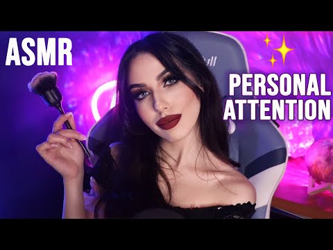 ASMR - Upclose Personal Attention, Tongue Clicking, Camera Brushing & Hand Movements