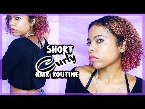 SHORT CURLY HAIR ROUTINE 2019⎜Quick Defined Wash and Go