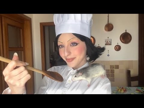 Ratatouille ASMR | Rémy Helps Colette Cook ft. My Rat!🐭