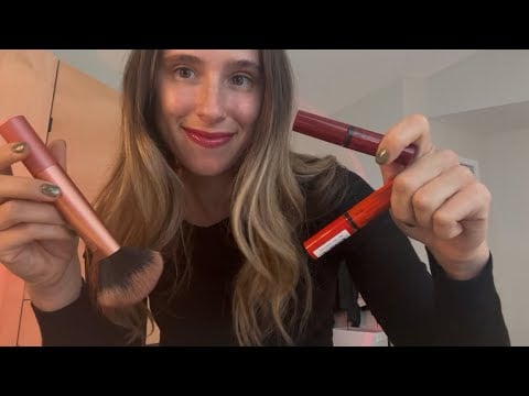 ASMR Giving You a Fall Makeup Look 💋🍁🧡 (brush sounds, personal attention, tongue clicking)