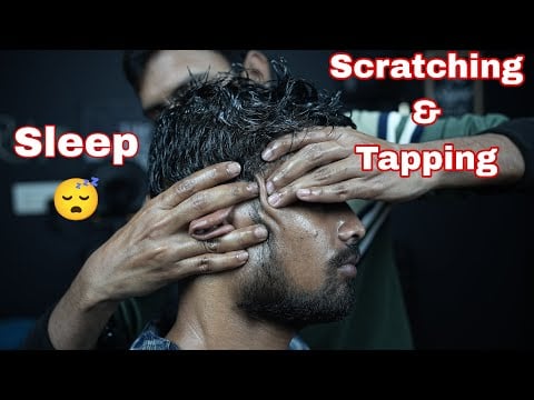 Scratching And Tapping Heavy Oil ASMR Head Massage For Your Deep Sleep | Indian Barber Head Massage