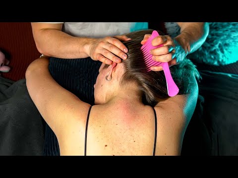 Deep Sleep ASMR Therapy - Soothing Nape/Scalp Scratch & Hair Brushing Sounds for Insomnia Relief