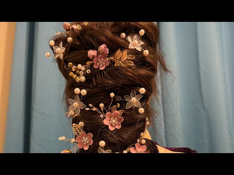 ASMR 🧜🏻‍♀️ Mermaid Hairstyle 🧜🏻‍♀️ Hairstyling 🌹🌼 Hair Decorating 🌼🌹Perfectionist Finishing Touches