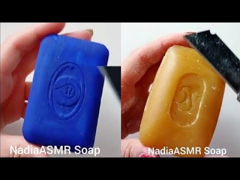 Dry Soap carving ASMR\ relaxing sounds\ No talking. Satisfying ASMR video\ Cutting soap 