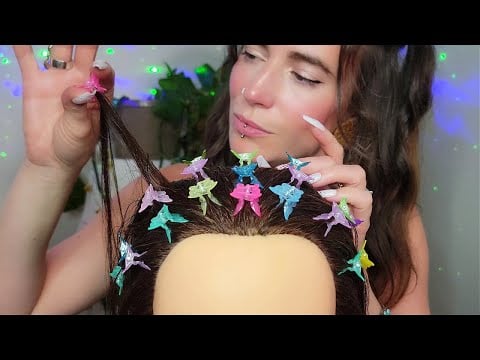 ASMR - The MOST Relaxing Hair Treatment 🦋 (Scalp Massage, Scratch, Brushing)