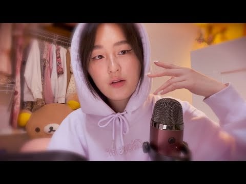 ASMR 🫶🏻 inaudible whisper layers in my new lavender hoodie