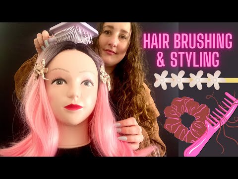 ASMR 🎀 The Most Relaxing Hair Brushing & Styling 🎀 Relaxing Whispers