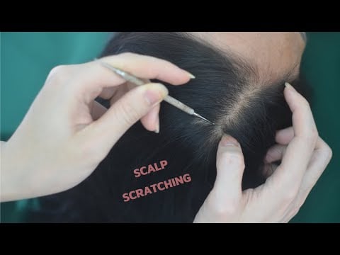 ASMR Relaxing Head Scratch, Fast And Aggressive Hair Parting, Hair Sounds For Stress Relief