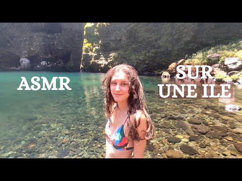 🇷🇪ASMR FR🇷🇪 Un chant celtic dans un bain naturel ! (humming, visuel, inaudible, water frisson, vlog)