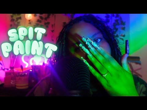 ASMR ✨ EXPERT MOUTH SOUNDS | Spit Painting  YOU while chewing gum ( wet, dry, layered mouth sounds)