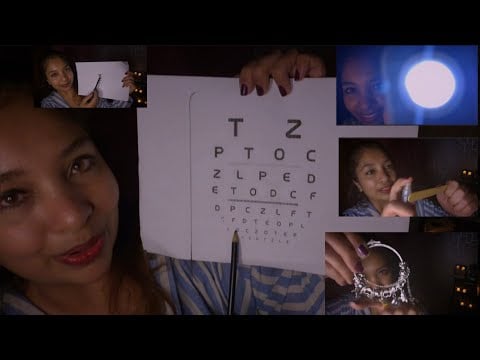 ASMR Exame de Nervos Cranianos (de todos os cinco sentidos, visão, tato, paladar, audição e olfato)🤓