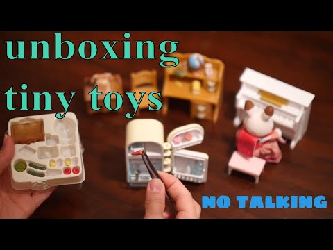 ASMR Sylvanian Families  Toy Unboxing Furniture Set No talking