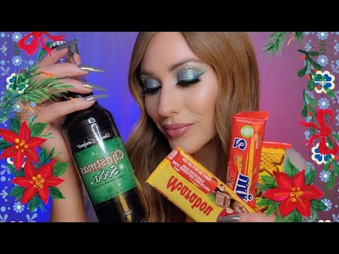 ASMR 🇸🇪 Trying Scandanavian Treats! 🍫🐟🥂🍬 (eating sounds, tapping, mouth sounds)