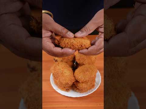🔥 ASMR Chicken Russian Cutlet | Crispy & Juicy 🍗 | Satisfying Frying Sounds  #shorts #asmr