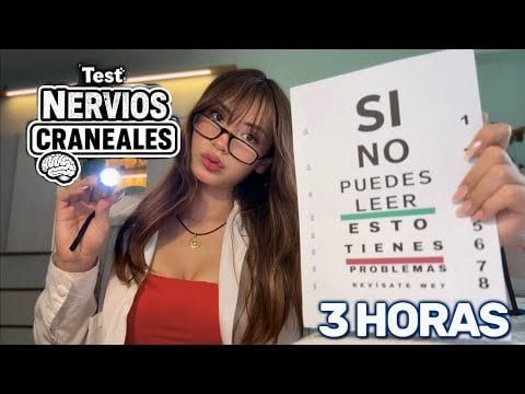 ASMR (3 HORAS) TEST DE NERVIOS CRANEALES 🩺🧠 ROLEPLAY MÉDICO 