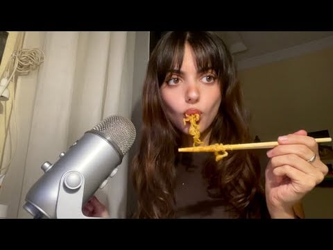 ASMR | Comiendo Fideos Picantes 🌶️ + Nuevo look ✂️♥️