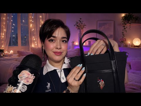 ASMR whats in my bag ای اس ام آر با پریچهر😴زمزمه،تپینگ و..