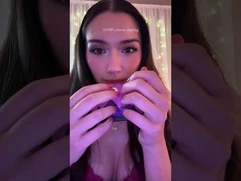 #ASMR canvas tapping 🌙 i did this mini painting in college hehe