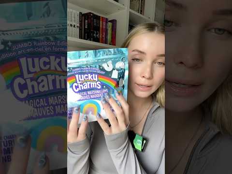 Lucky Charms marshmallows ONLY 🍀 #asmr #mukbang