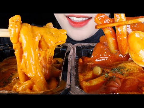 ASMR 🔥SPICY Rose Tteokbokki from Baetteok | Eating Sounds Mukbang