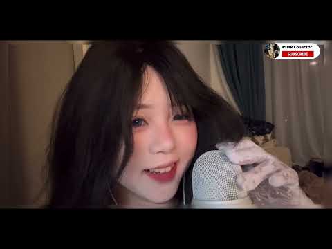 ASMR🎧｜Sticky Whispers and Sleepy Trigger Sounds｜White Lace Gloves