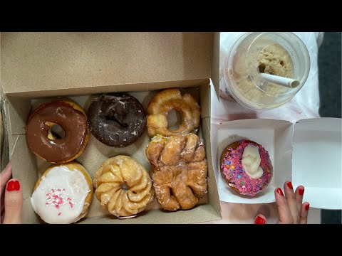 Whisper ASMR |Eating Donuts Bakery Food