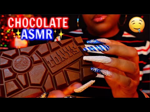 ASMR | Textured Chocolate Fast Tapping + Scratching 🍫♡ [SO TINGLY🤤]