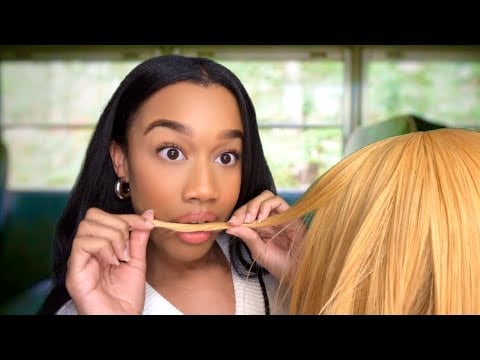 ASMR Girl Who’s Obsessed With You Eats Your Hair on The School Bus 💆😋 ASMR Hair Play