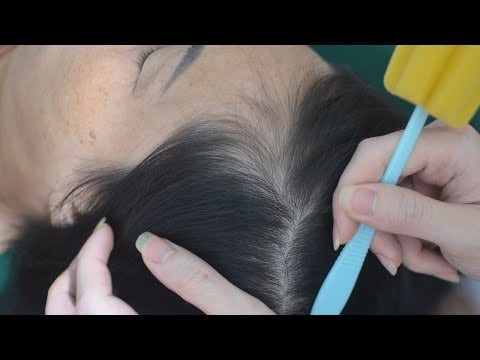ASMR Aggressive Hair Parting, Real Person Head Scratching Sounds For Anxiety Relief