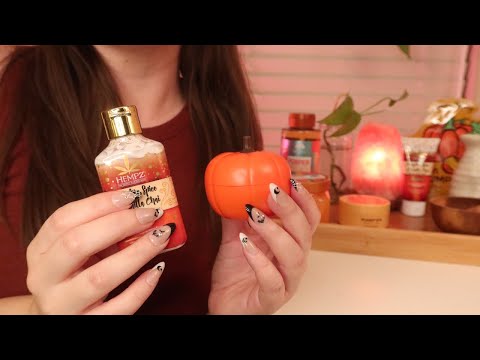 ASMR Pumpkin Spa Night 🧖‍♀️ 🧡 Soft-Spoken 🧡 Renewing Skin & Body Care, Cozy Tarot Reading