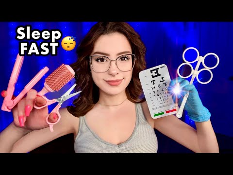 FASTEST ASMR Medical, Cranial Nerve, Haircut, Chiropractor, TSA Check, Close Your Eyes Roleplays ✨