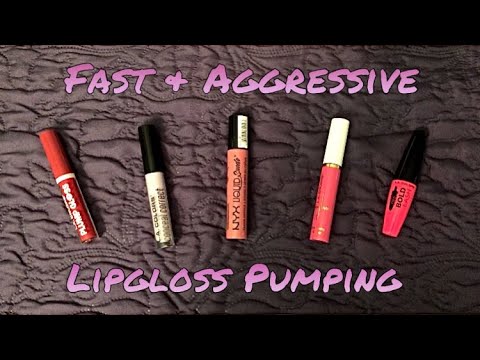 ASMR- Fast and Aggressive Lipgloss/Mascara Pumping- No talking. [Part 4]