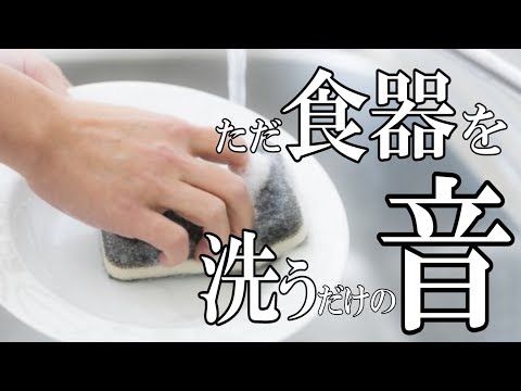 【ASMR】Washing the dishes 설겆이 하는 소리  / ただ食器を洗うだけ…どんどん減っていくのが楽しい !? 食器を洗う音