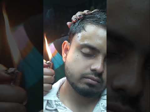 Female Barber’s Sacred Fire Therapy & Intense Head Massage ASMR #shorts