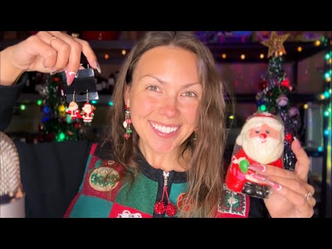 asmr/ thrift haul🎅🏼 (unique items, jewelry, Christmas, etc)