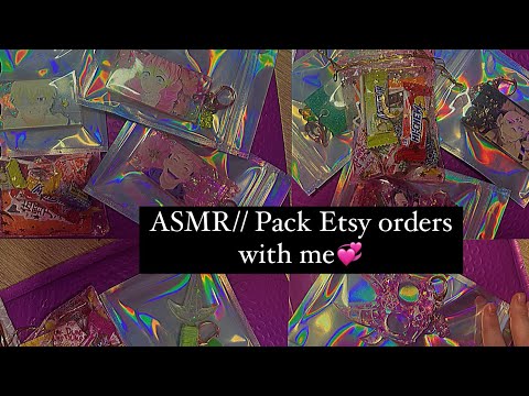 ASMR// Pack Etsy Orders with me