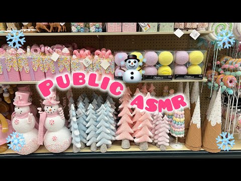 Public ASMR At Hobby Lobby | Christmas Tapping and Scratching (Camera tapping + Light Whispers)