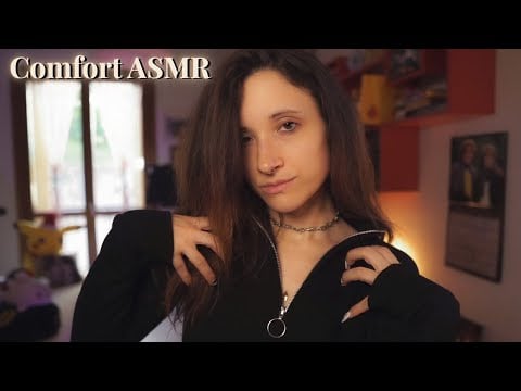 Mi coccolo con il mio maglione | ASMR Fabric Sounds (no talking, soothing touch, massage)
