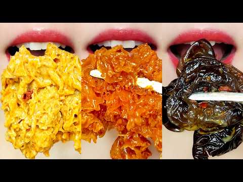ASMR Crunchy Mushrooms & Chewy Noodles 🍄🍜 MUKBANG 다양한 버섯 & 면 먹방 Eating Sounds