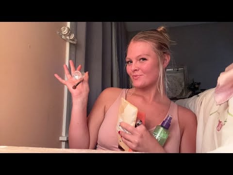 Trying asmr for the first time (with this mic) hehe (random triggers)