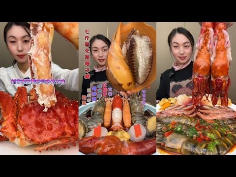 🦐🎉 Victory Feast Mukbang  승리의 잔치 먹방  勝利のごちそうモッパン  胜利盛宴吃播