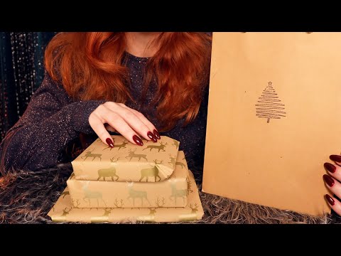 Present Wrapping by a Crackling Fire 🎁 ASMR