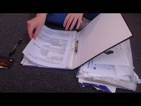 ASMR Sorting Paper Documents In To Binder Intoxicating Sounds Sleep Help Relaxation