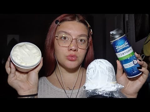 HAND SOUNDS con SHAVING CREAM & BODY LOTION (Mic Triggers, SCHIUMA DA BARBA) 😴💜 | ASMR ITA