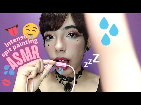 ASMR C0MEND0 SUA ORELHA + SPIT PAINTING EXTREMAMENTE INTENSO