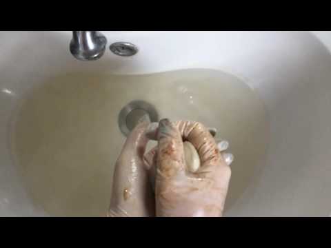 LATEX GLOVES*:・ﾟ✧  cleaning hands❀ water, soapy, black nails(۶ꈨຶꎁꈨຶ )۶ʸᵉᵃʰᵎ[[ASMR]]