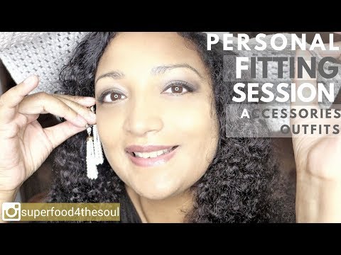Earrings outfits and accessories fitting ASMR