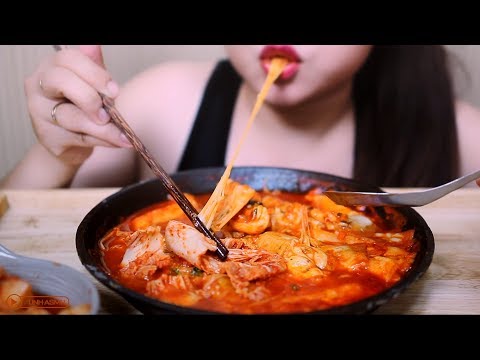 ASMR CHEESY Korean Rice Cake (CHEWY EATING SOUNDS) No Talking | LINH-ASMR