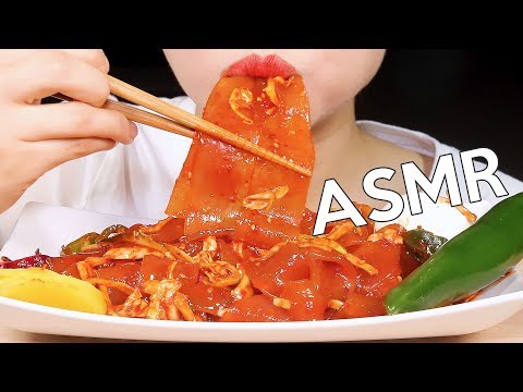 ASMR SPICY WIDE GLASS NOODLES 비빔중국당면 먹방